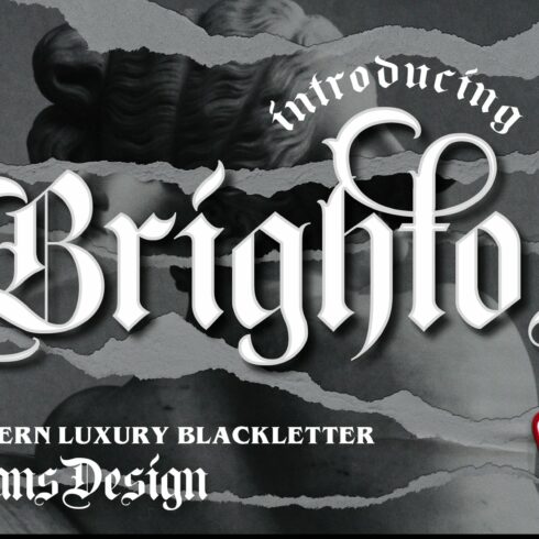 Brightos Blackletter font cover image.