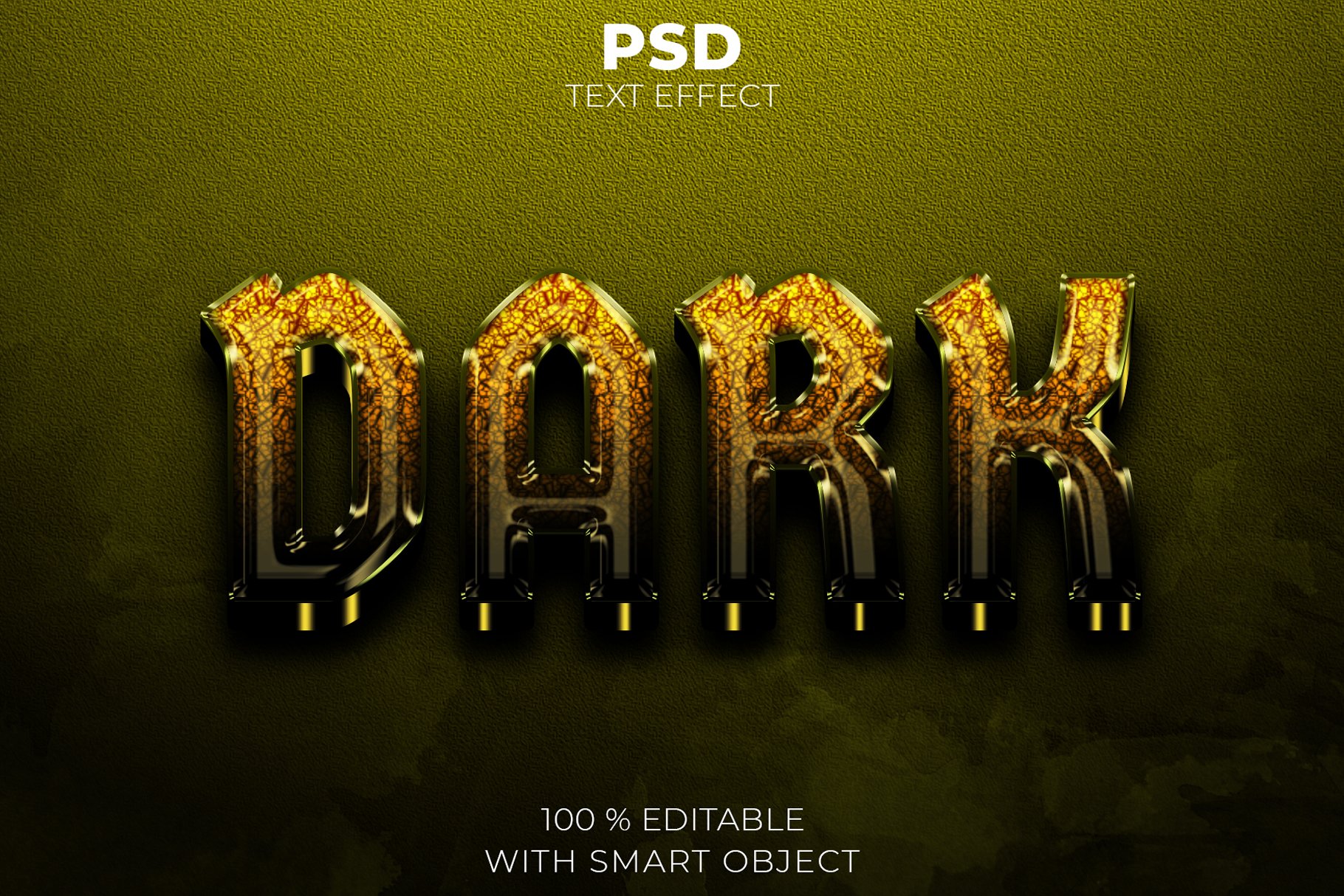 Dark 3D editable text effectcover image.