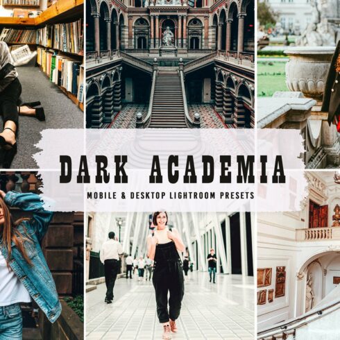 Dark Academia Pro Lightroom Presetscover image.