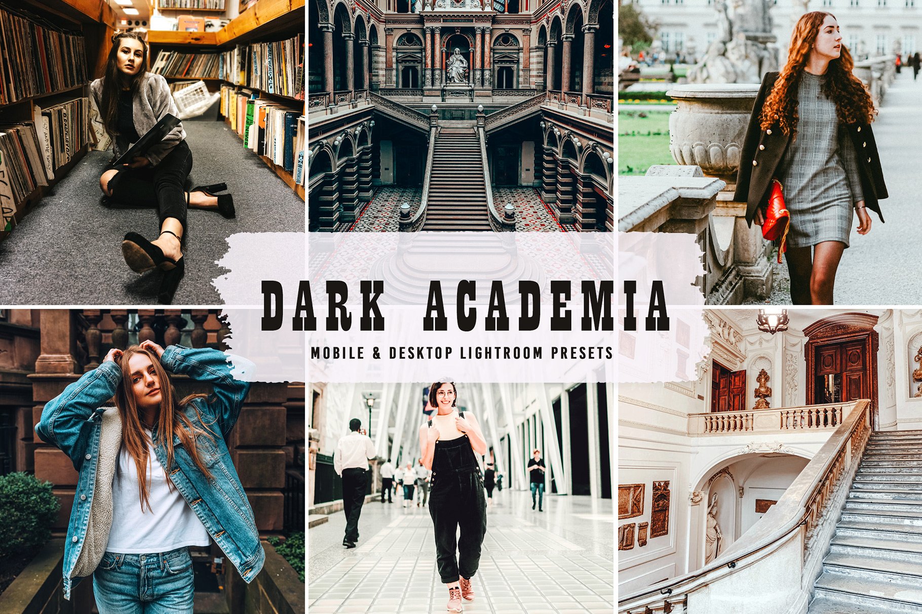 Dark Academia Pro Lightroom Presetscover image.