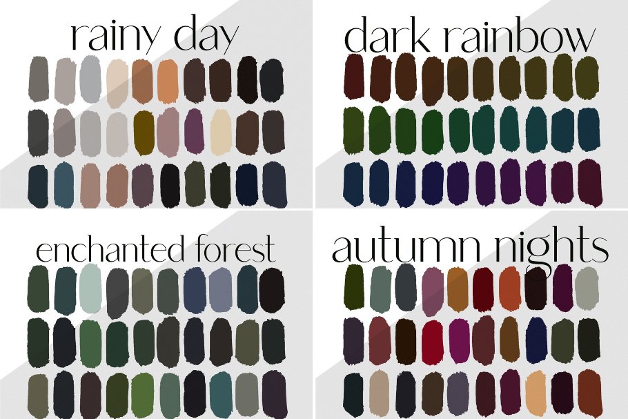 Dark and Moody Color Palette Bundle – MasterBundles