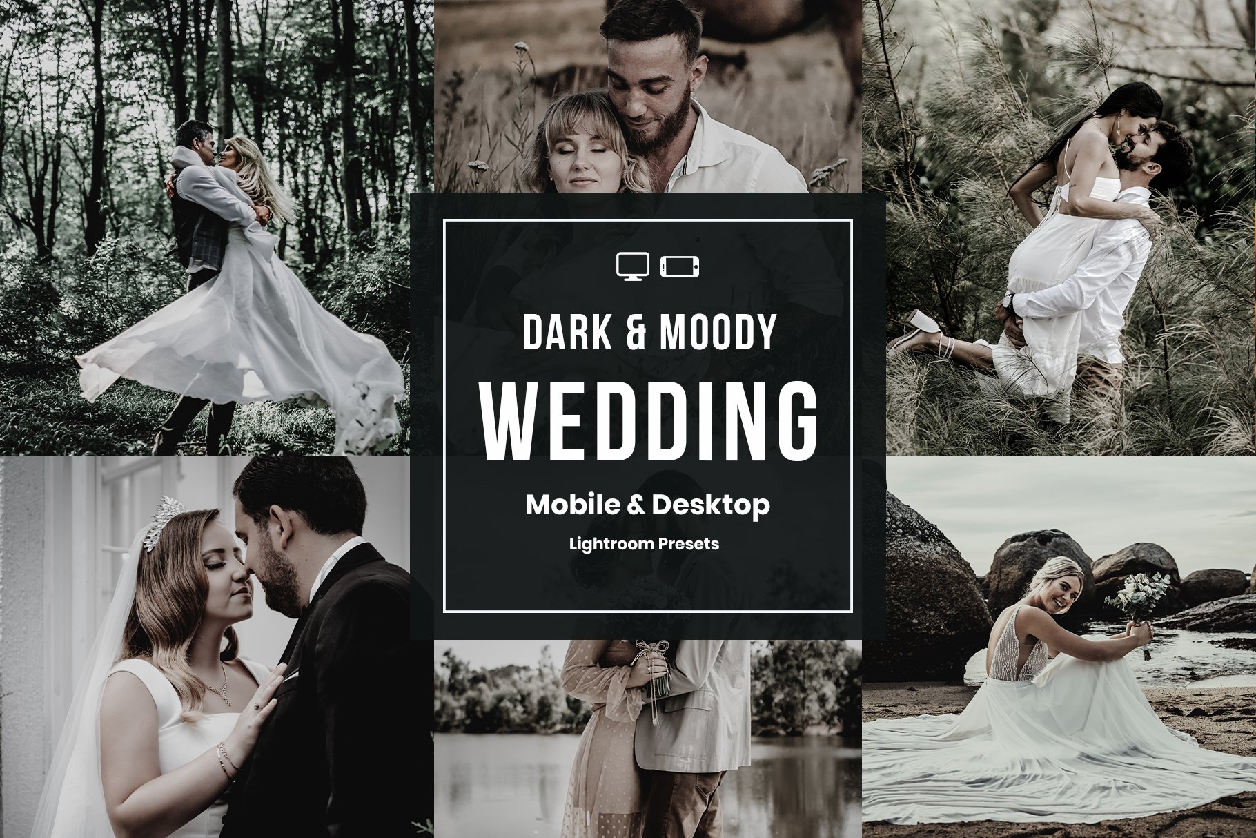 Dark And Moody Wedding Presetscover image.