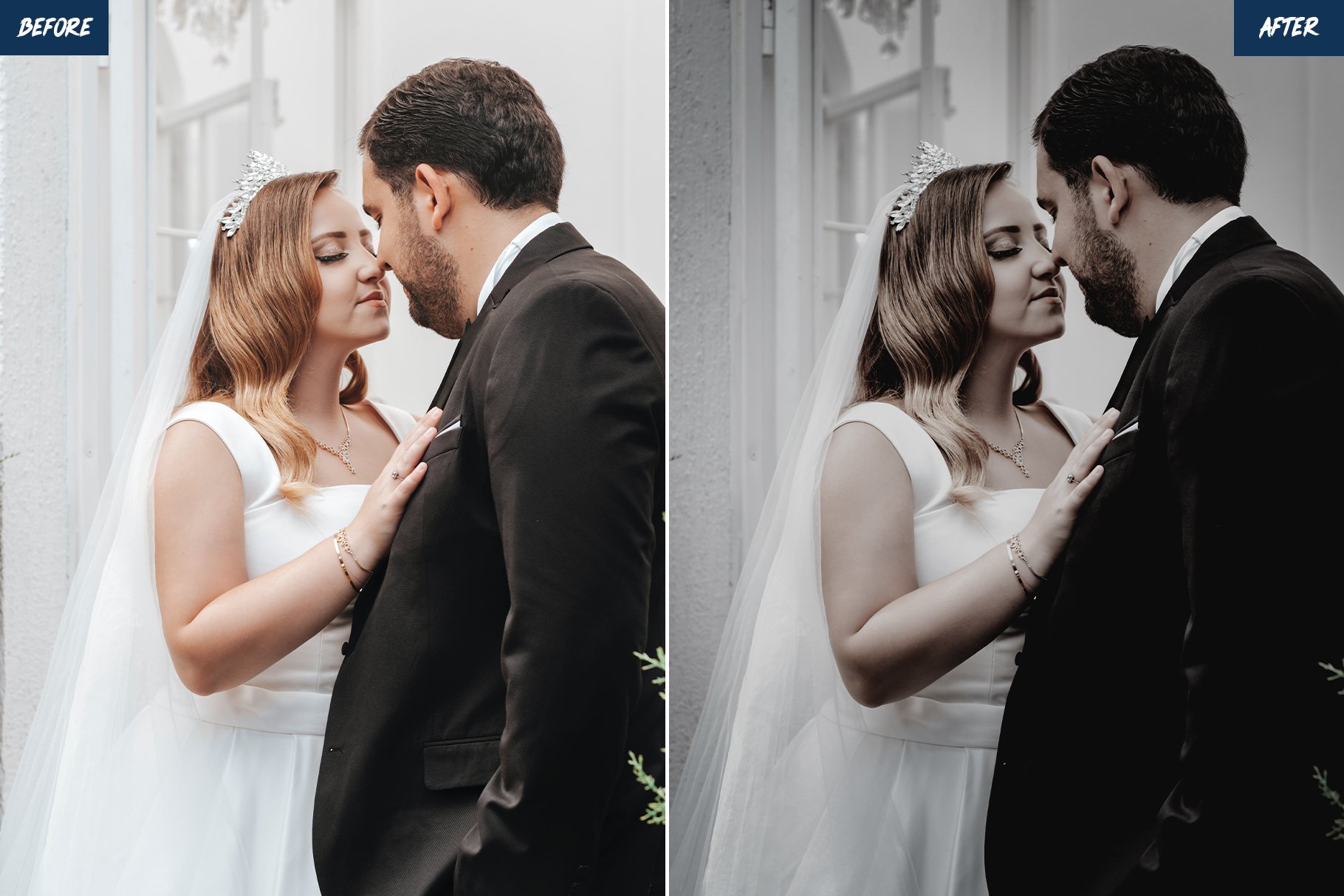 dark and moody wedding presets before and after 9 338