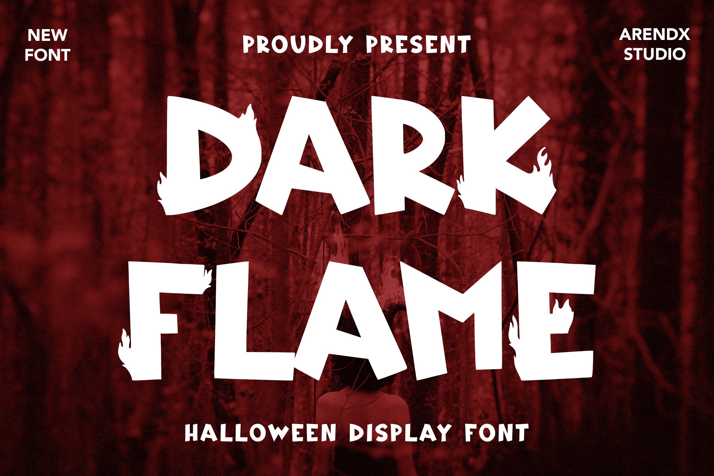 Dark Flame - Halloween Display Font cover image.
