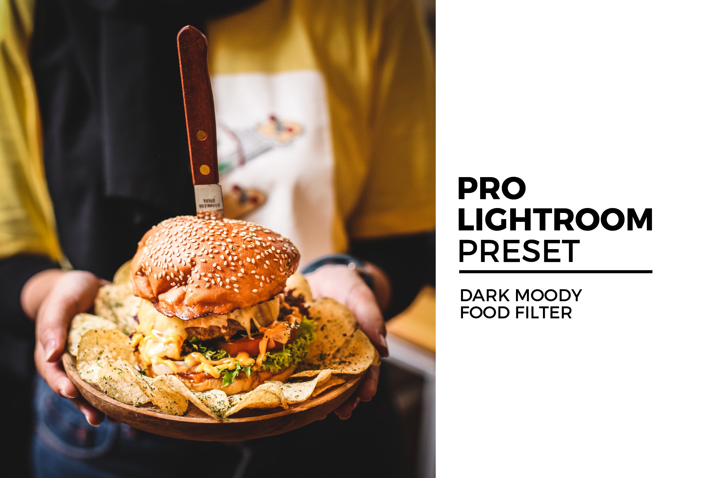 Dark Moody Food Ligthroom Presetcover image.