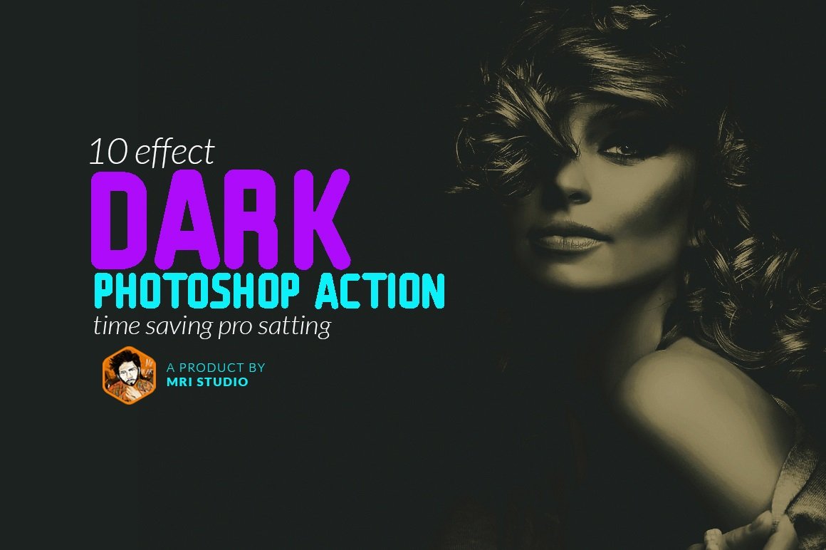 Dark  Photoshop Actioncover image.