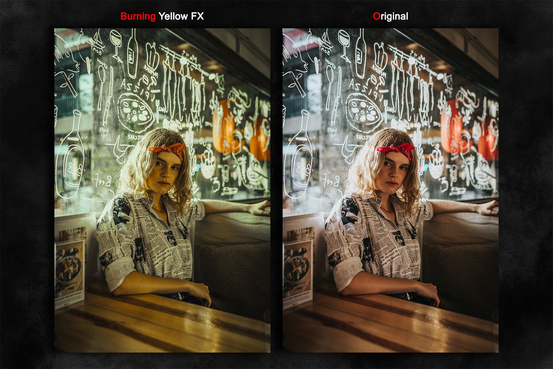 dark presets for lightroom and photoshop burning yellow fx 982