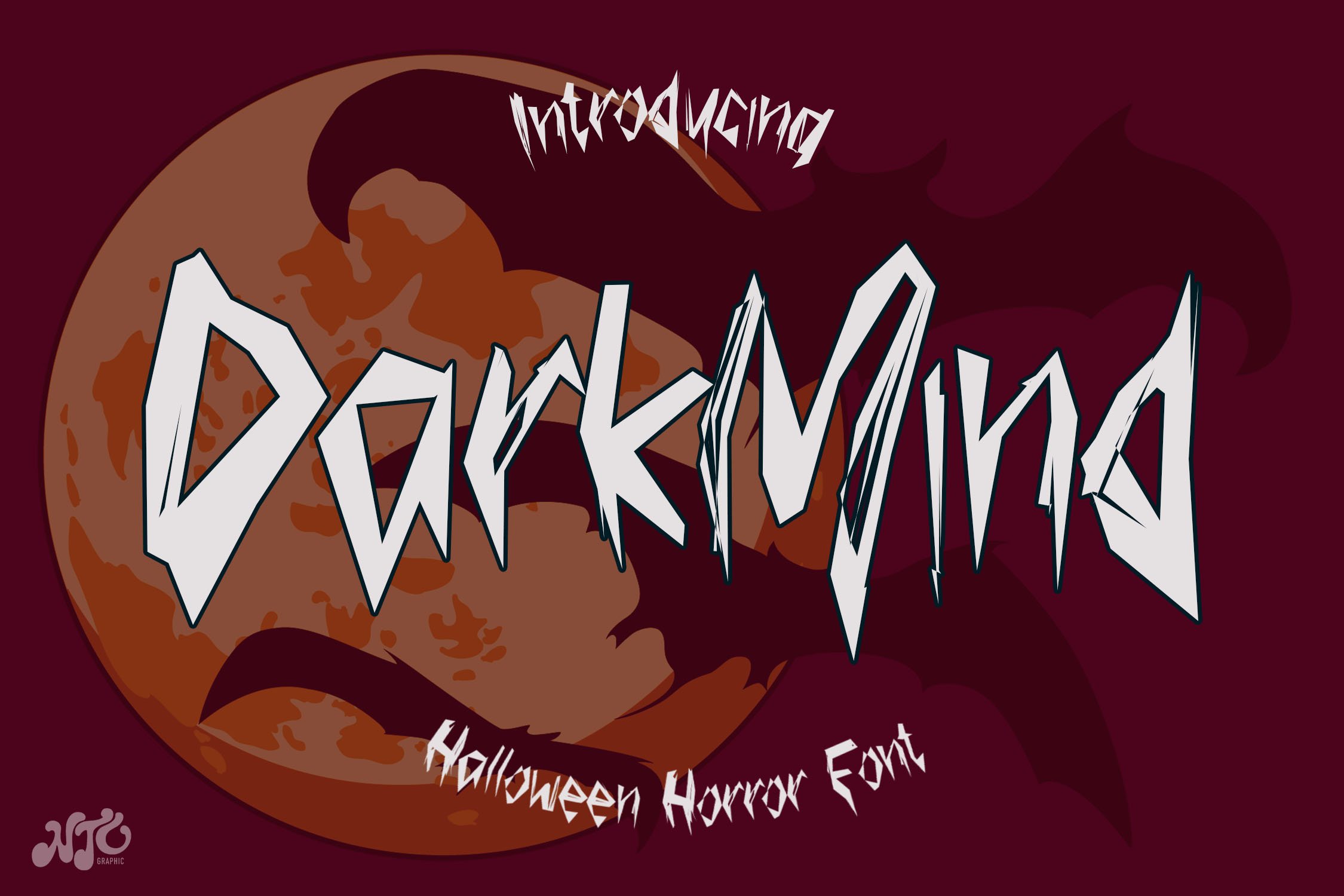 Dark Mind - Halloween Horror Font cover image.