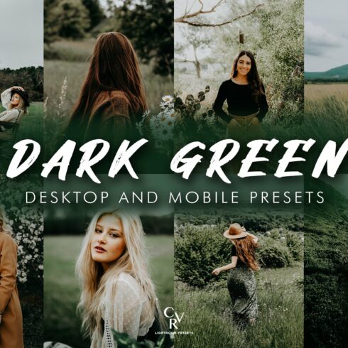 10 Dark Green Lightroom Presetscover image.