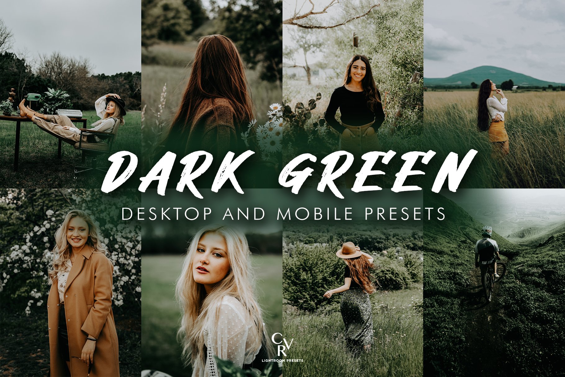 10 Dark Green Lightroom Presetscover image.