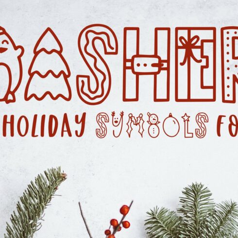 Dasher, A Holiday Symbols Font cover image.