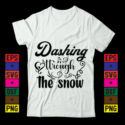 Dashing through the snow cover image.