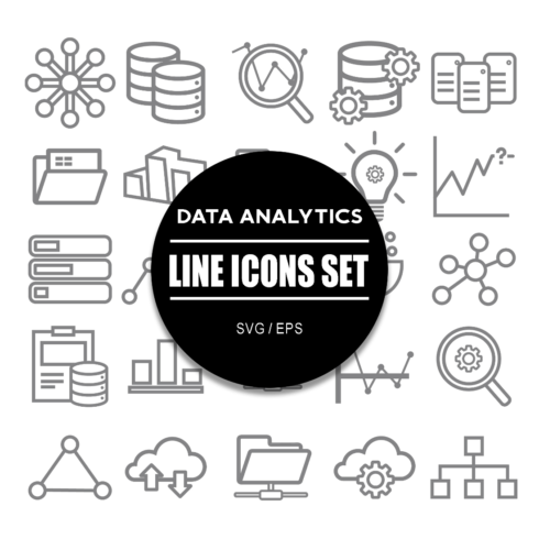 Data Analytics Icon Set cover image.