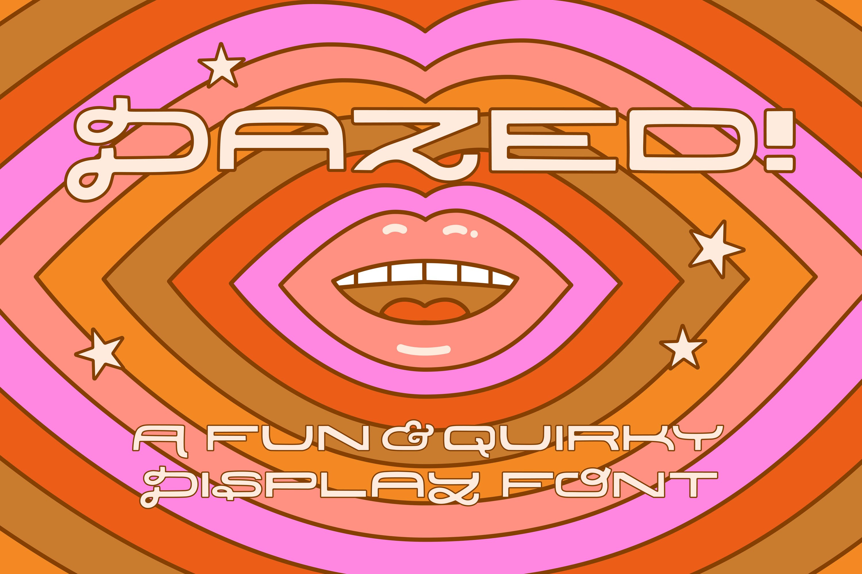 Dazed! A Quirky Retro Font & Extras cover image.