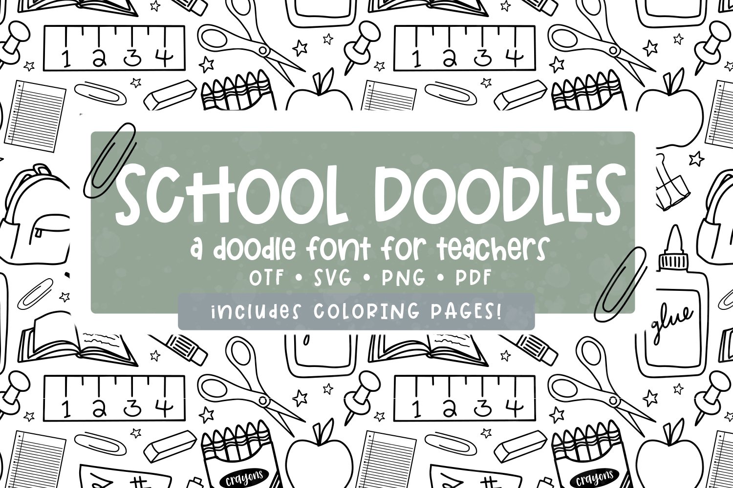 School Doodles Font | Hand Drawn cover image.