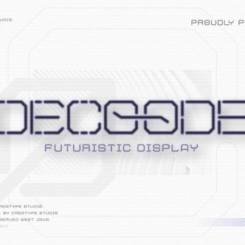 Decoode Futuristic Business Font cover image.