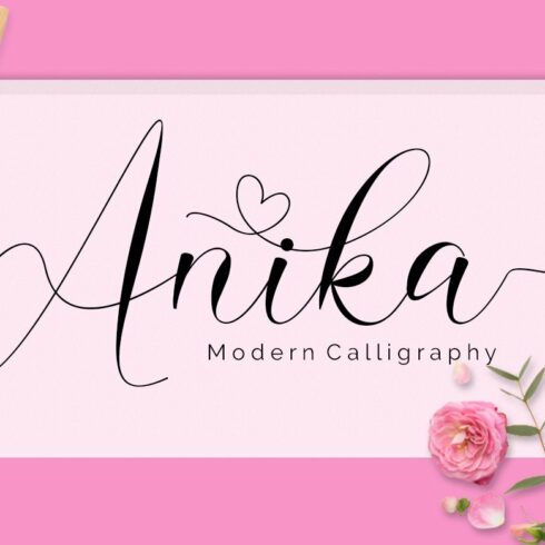 Anika Script Calligraphy Love cover image.