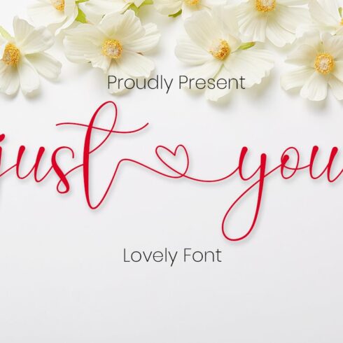 Just You Calligraphy Love Font cover image.