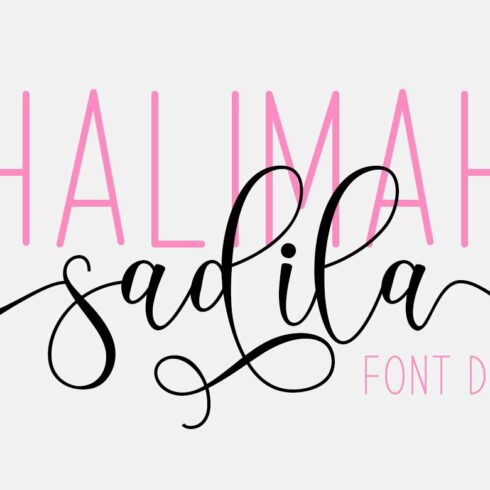 Halimah Sadila Script Font Duo cover image.