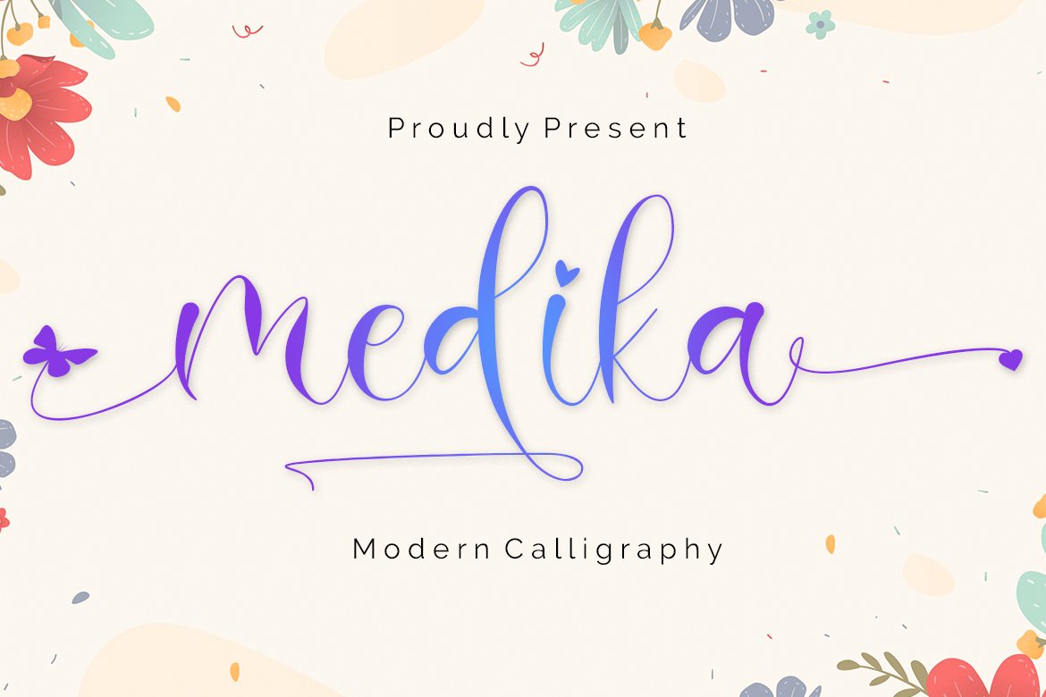 Medika Butterfly Love Calligraphy cover image.