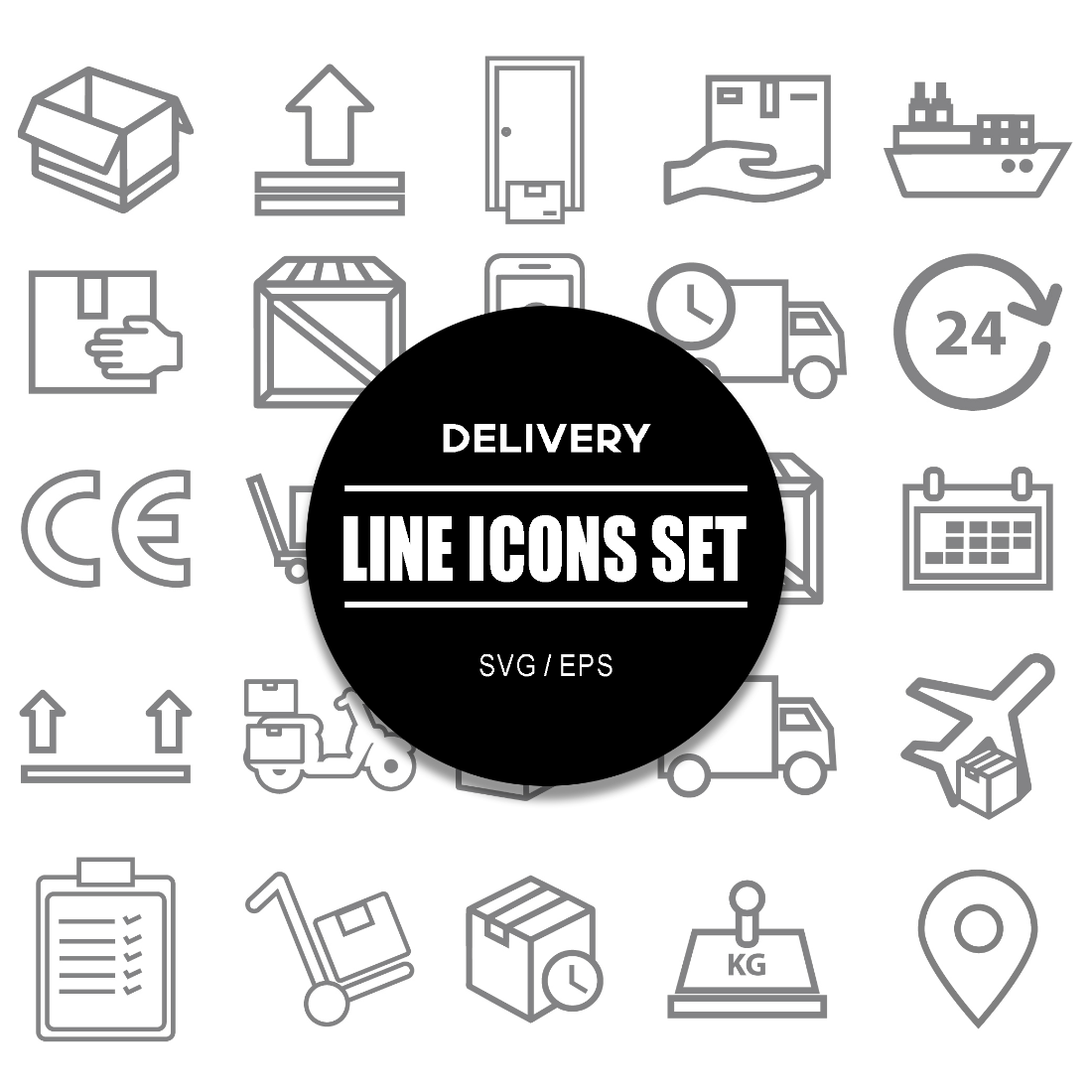 Delivery Icon Set cover image.