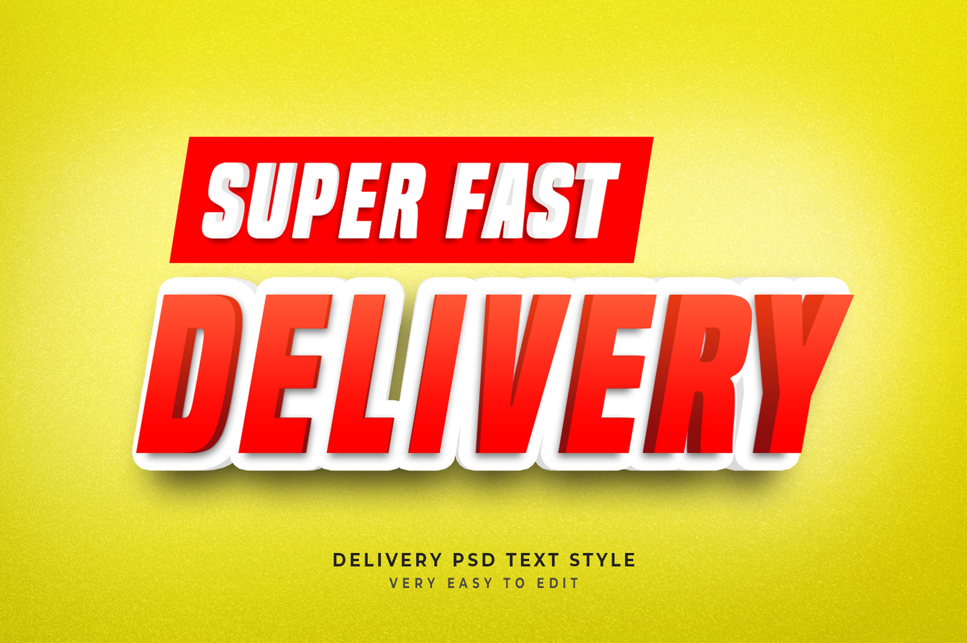 Delivery 3D Text Style Effect Mockupcover image.