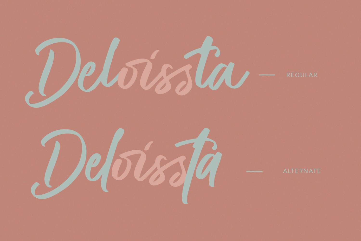 Deloissta Script Font preview image.