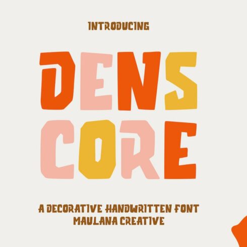 Denscore Decorative Handwritten Font cover image.