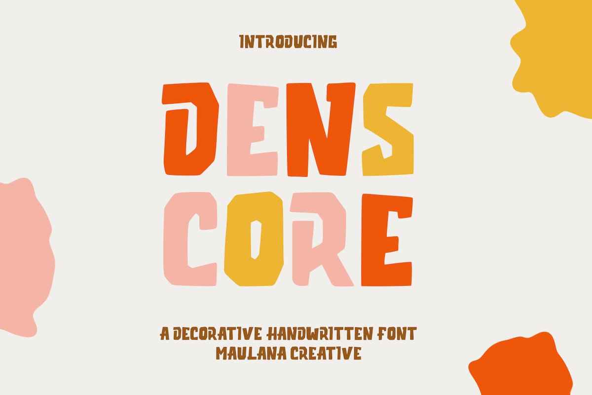 Denscore Decorative Handwritten Font cover image.