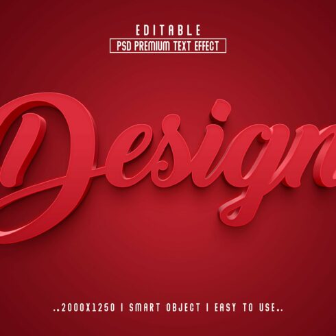 Design 3D Editable psd Text Effectcover image.