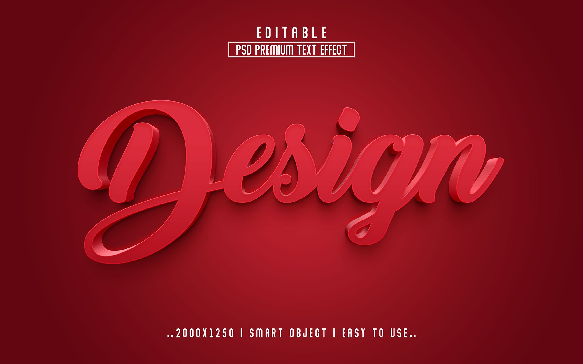 Design 3D Editable psd Text Effectcover image.
