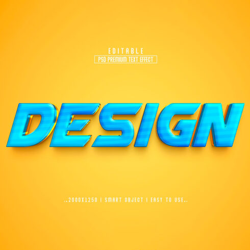 3d text effect with a yellow background.