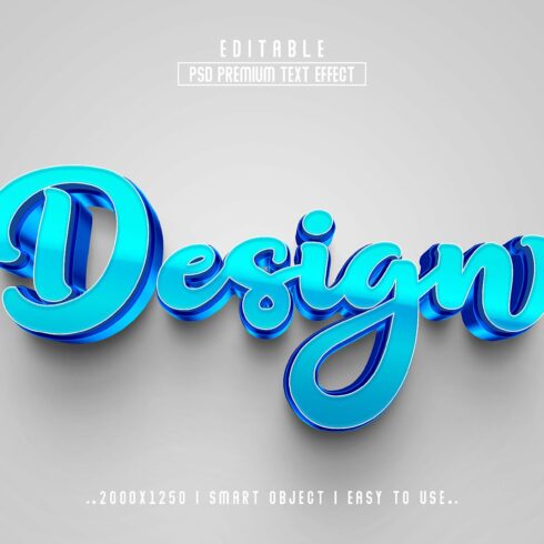 Design 3D Editable Text Effect stylecover image.