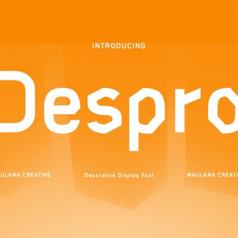 Despro Decorative Sans Serif Font cover image.