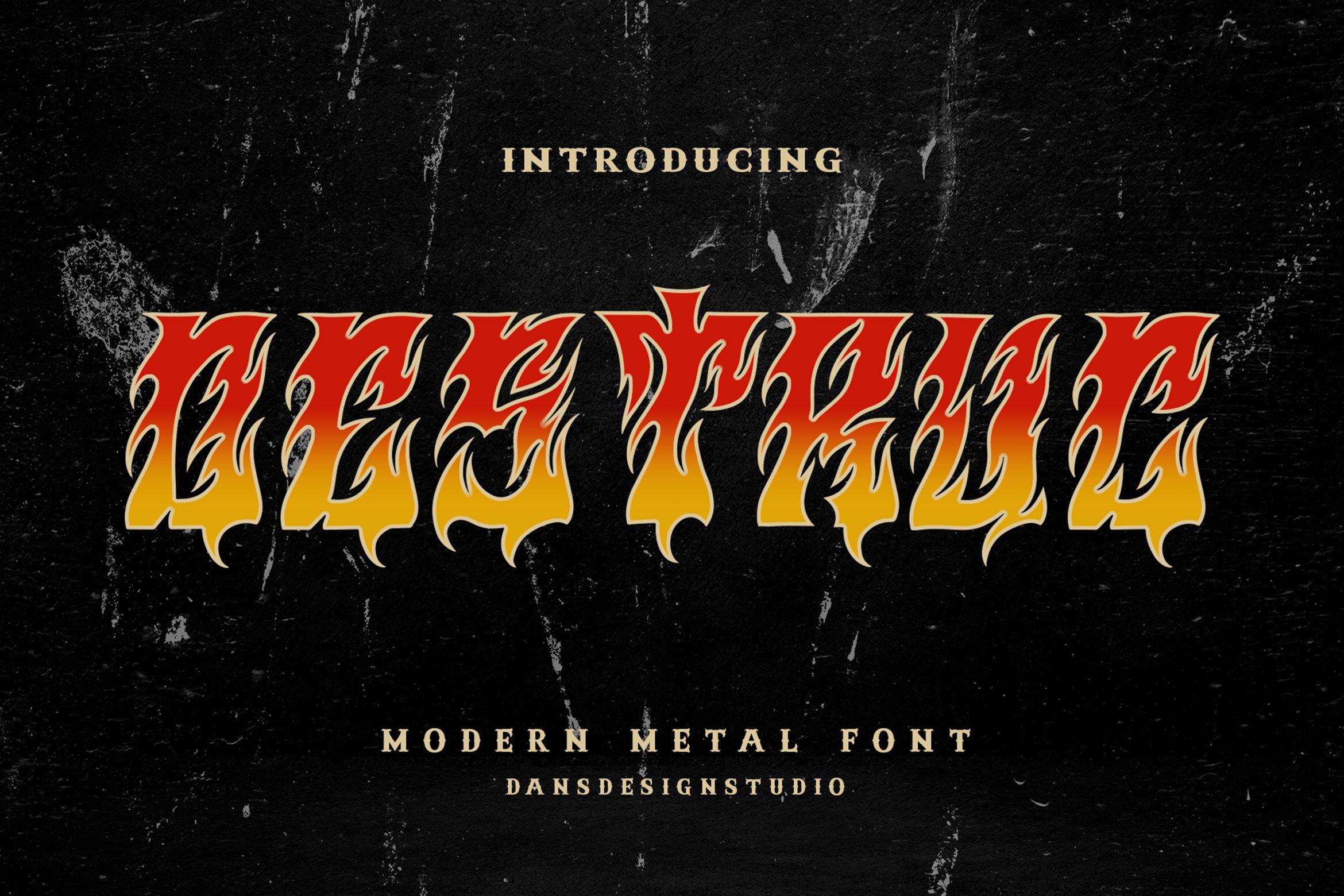 Destruc Modern Metal Font cover image.