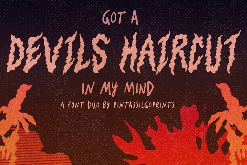 Devils Haircut | Explosive font duo – MasterBundles