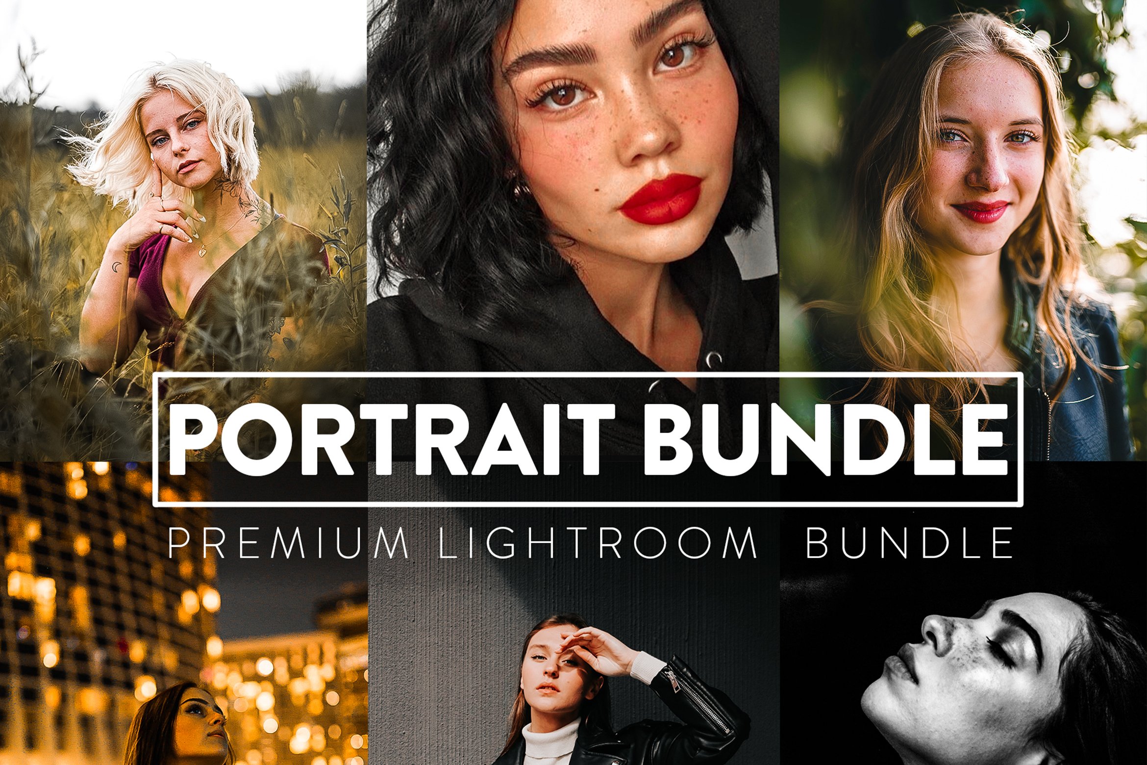 60 PORTRAIT BUNDLE Lightroom Presetscover image.