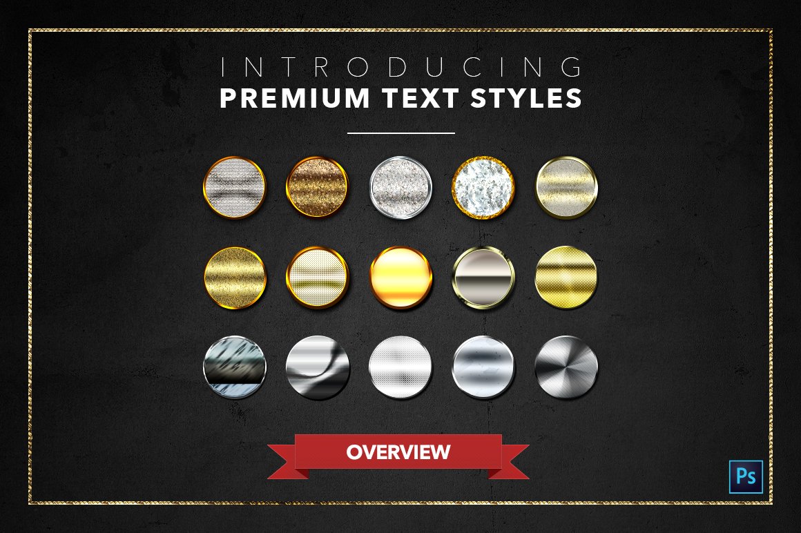 diamond and metal text styles pack one overview 97