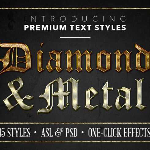 Diamond & Metal #1 - 15 Text Stylescover image.