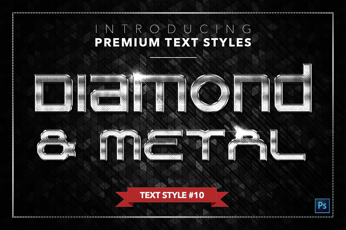 diamond and metal text styles pack three example10 673