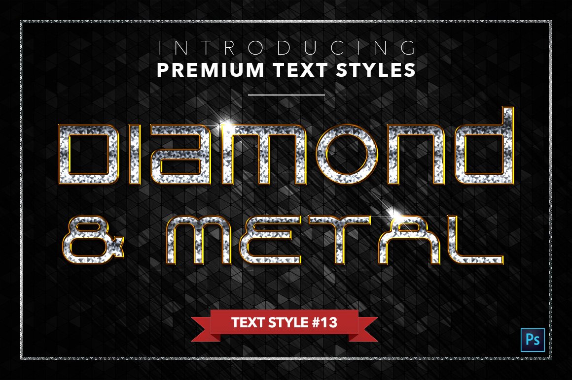 diamond and metal text styles pack three example13 49