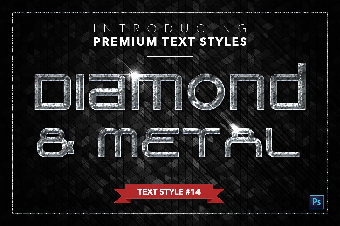 diamond and metal text styles pack three example14 521