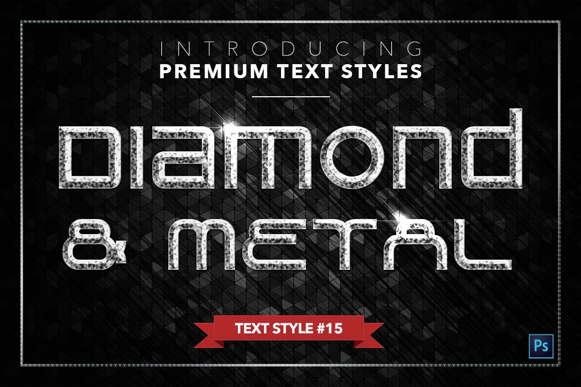 diamond and metal text styles pack three example15 965