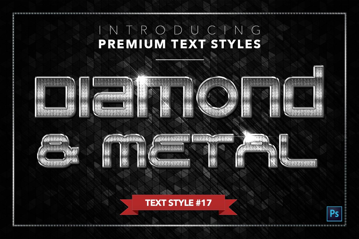 diamond and metal text styles pack three example17 653