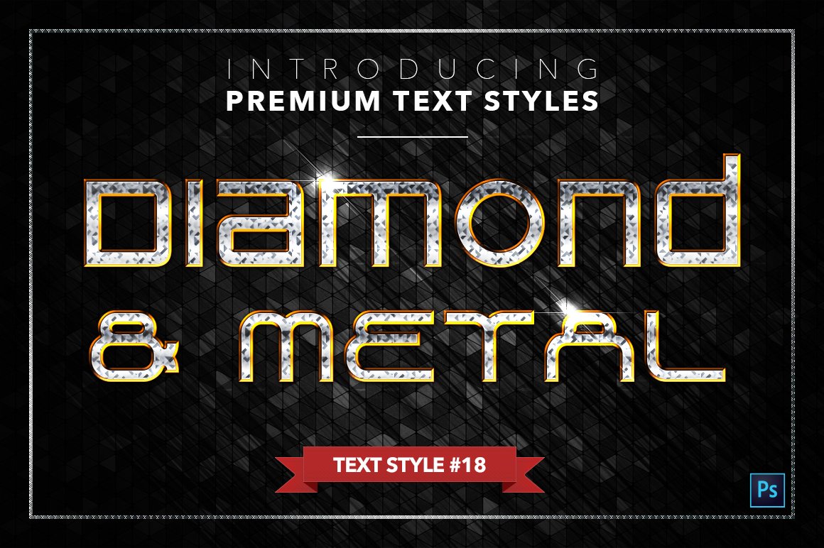 diamond and metal text styles pack three example18 62