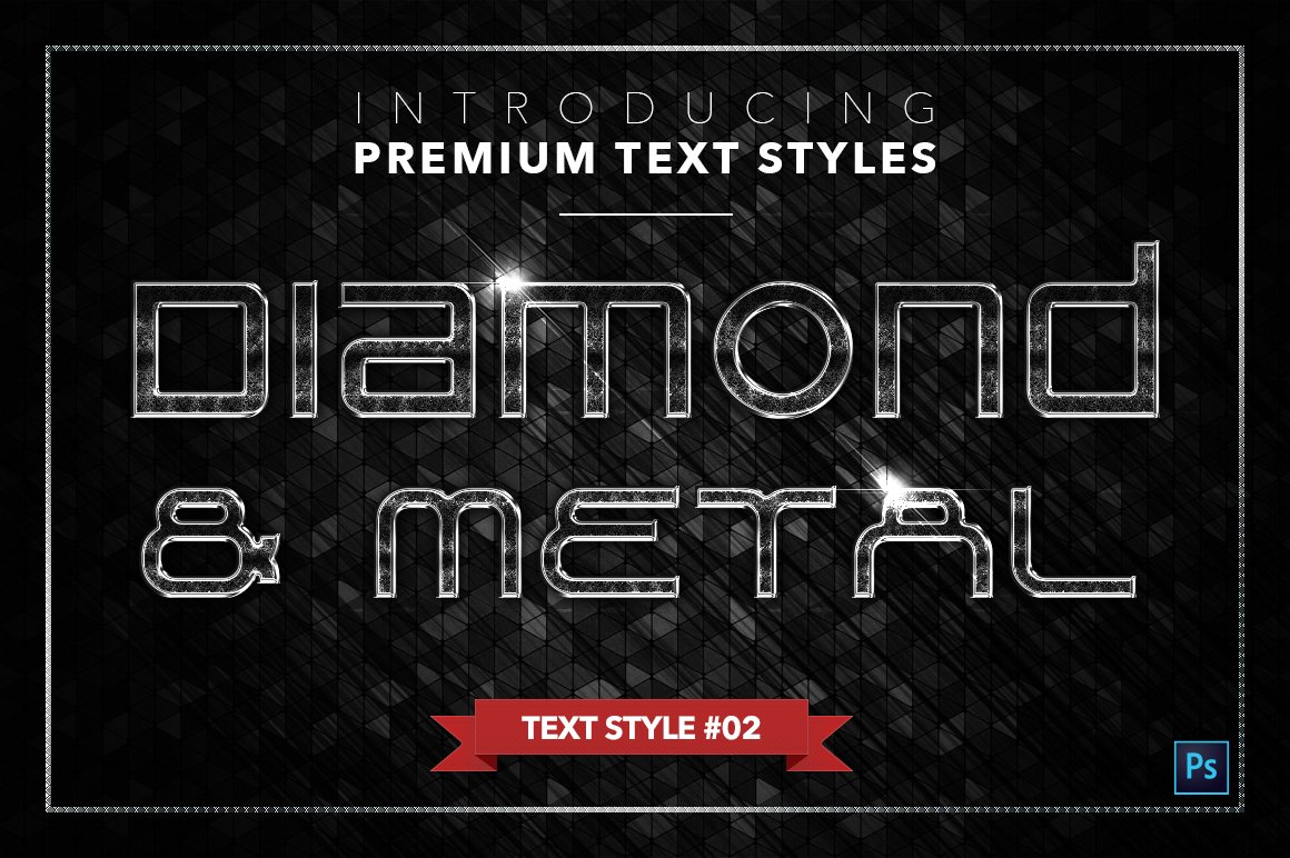 diamond and metal text styles pack three example2 4