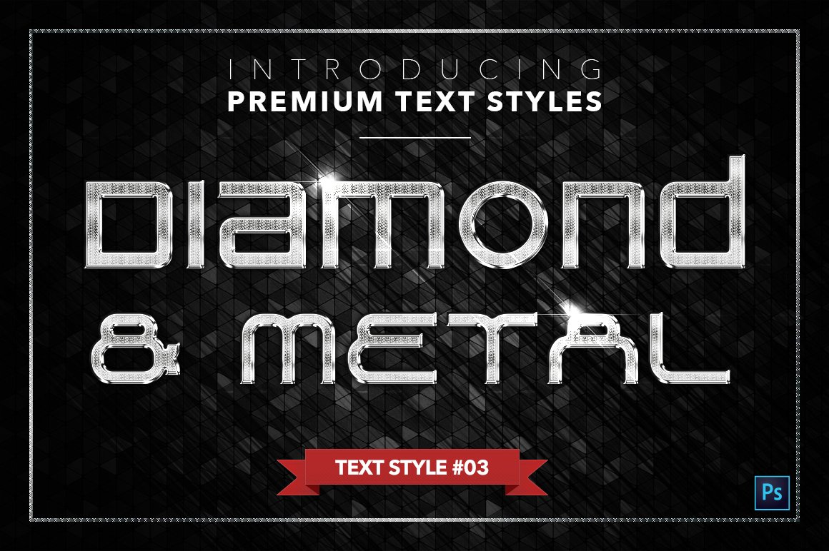 diamond and metal text styles pack three example3 250