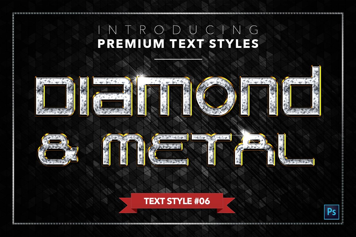 diamond and metal text styles pack three example6 895