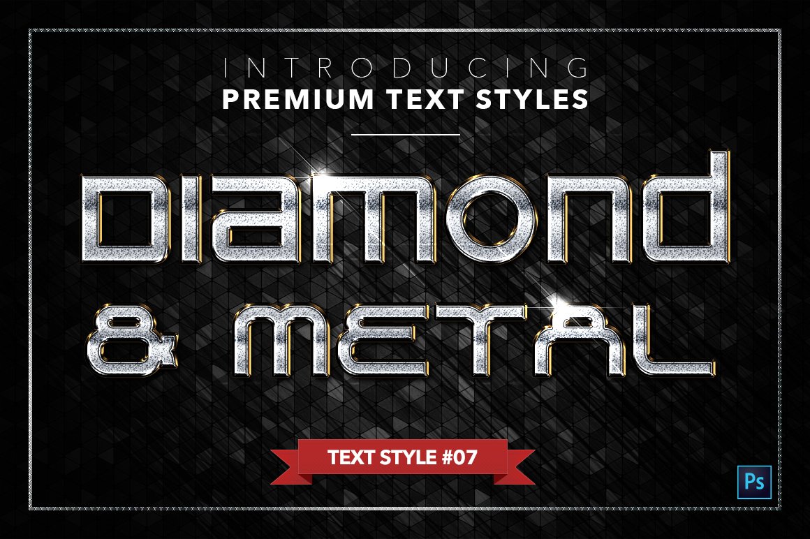 diamond and metal text styles pack three example7 394