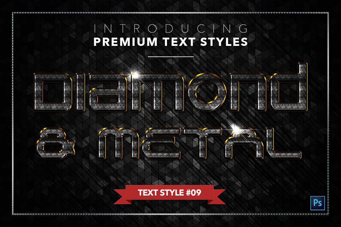 diamond and metal text styles pack three example9 695